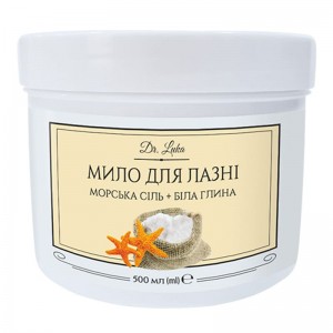 Tirštas muilas pirčiai "Jūros druska- baltas molis" 500ml